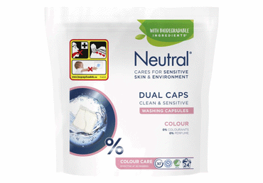 Skalbimo kapsulės NEUTRAL DUO COLOUR, 24 skalbimams, 24 vnt
