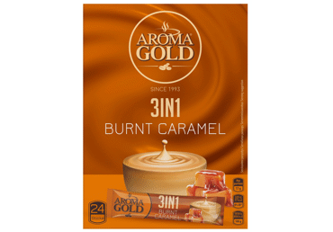 Kavos gėrimas AROMA GOLD 3IN1, skrudintos karamelės skonio, 408 g