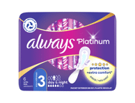 Higieniniai paketai ALWAYS PLATINUM NIGHT, 6 vnt.