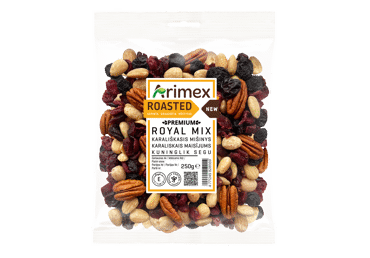 KARALIŠKASIS mišinys su kepintais riešutais ARIMEX PREMIUM, 250 g