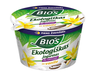 Ekologiškas jogurtas su vanile be laktozės BIOS, 3,1 % rieb., 200 g