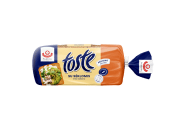 Visų grūdo dalių duona skrudinti TOSTE su sėklomis, 470 g