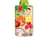 Obuolių, bananų, aviečių tyrelė su manų koše nuo 6 mėn, Kubuš baby, 100 g