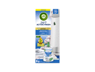 Automatinis neaerozolinis oro gaiviklis „Air Wick Active Fresh“, lino ir baltų orchidėjų kvapo, 228 ml