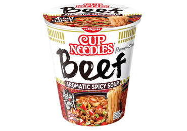 Greitai paruošiami makaronai NISSIN, jautienos skonio, 64 g