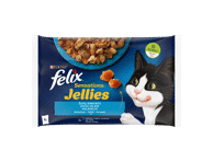 Konserv. kačių ėdalas FELIX su žuvimi drebučiuose, 4 x 85 g, 340 g