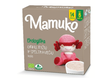Ekologiška MAMUKO speltų, grikių ir ryžių košė (nuo 6 mėn.), 240 g