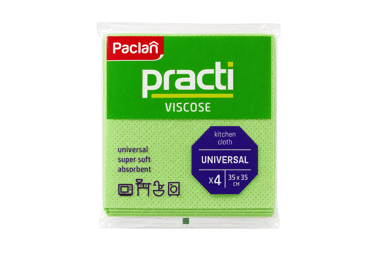 Universalios viskozės šluostės PACLAN Practi, 4 vnt.