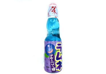 Gazuotas gaivusis gėrimas RAMUNE, mėlynių skonio, 200 ml