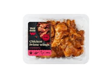 Marinuoti viščiukų peteliai su spanguolėmis WELL DONE, 400 g