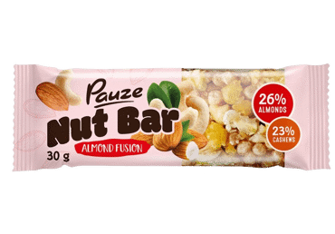 Riešutų batonėlis su migdolų riešutais PAUZE, 30 g