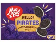 Kakaviniai sausainiai MIO&RIO su vanilės skonio įdaru, 176 g