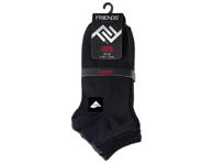 Moteriškos trumpos kojinės, FRIENDS, 35–38, juoda, 3 poros