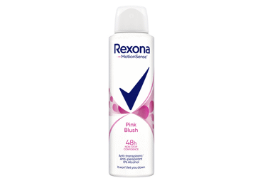 Moteriškas purškiamasis dezodorantas REXONA PINK BLUSH, 150 ml