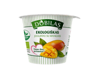 Ekologiškas jogurtas su mangais DOBILAS, 3,1 % rieb., 125 g