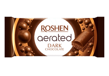 Juodasis akytasis šokoladas ROSHEN AERATED, 80 g