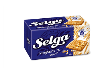 Sausainiai SELGA iš neskaldytų grūdų, 180 g - 2