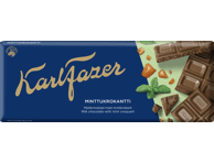 Pieninis šokoladas KARL FAZER su mėtų skon. migdolų griliažu, 180 g