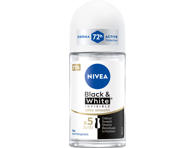 NIVEA BLACK&WHITE SILKY SMOOTH rutulinis antiperspirantas moterims, 50 ml