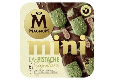 Valgomieji ledai MAGNUM MINI, pistacijų skonio, 258 g