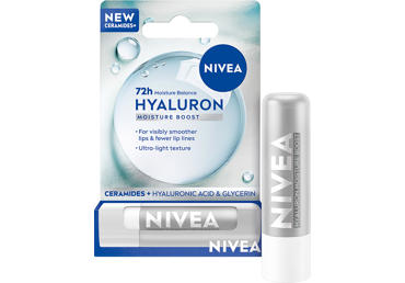 Puoselėjamasis lūpų balzamas NIVEA Hyaluron Moisture Boost, 5,2 g