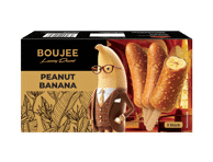 Šald. bananas ant pagaliuko BOUJEE su žemės riešutais, 195 g