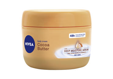 Kūno kremas NIVEA COCOA BUTTER sausai odai su kakavos sviestu ir vitaminu E, 250 ml