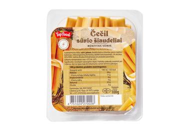 Rūkyto sūrio lazdelės TOP FOOD, 28 % rieb. s. m., 100 g
