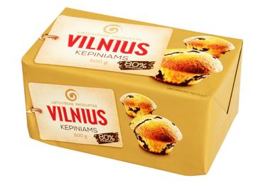 Kepinių margarinas VILNIUS, 80 % rieb., 500 g - 2