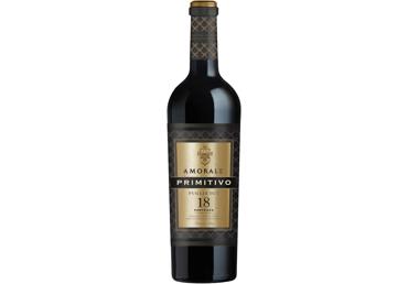 Pusiau sausas raudonasis vynas Amorale Primitivo Puglia IGT 18% 0,75L