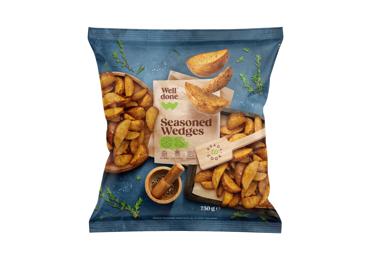 Bulvių skiltelės su prieskoniais WELL DONE, 750 g