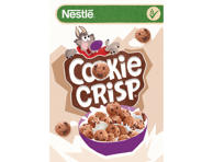 Sausainių formos dribsniai NESTLE COOKIE CRISP, šokolado sk., 375 g