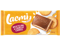 Pieninis šokoladas LACMI su pieniniu įdaru ir sausainiais, 100 g