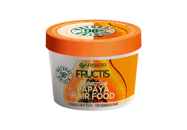 Plaukų kaukė GARNIER FRUCTIS HAIR FOOD PAPAYA, 390 ml