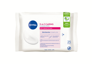 NIVEA Valomosios servetelės sausai ir jautriai odai AQUA EFFECT