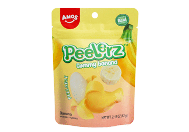 Guminukai  AMOS PEELERZ, bananų skonio, 65 g