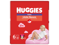 Sauskelnės-kelnaitės HUGGIES PANTS (6)mergaitėms (15-25 kg), 60 vnt.