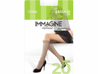 Moteriškos puskojinės IMMAGINE Italiana Lasca20(2p), un,nero,TI,6