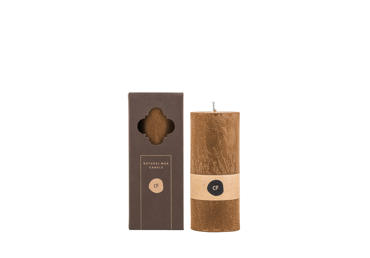 Kvepianti palmių vaško žvakė ruda CANDLE FAMILY, 13 cm