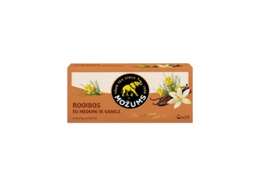 Žolelių arbata MOŽUMS ROOIBOS su medumi ir vanile, 20 x 2 g, 40 g