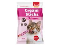 Sanal Cream Sticks Salmon skanėstai katėms su lašiša, 75 g