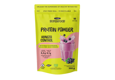 Ekologiškas baltymų mišinys kokteiliams SUPERFOOD HUNGER CONTROL, 300 g