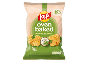 Kepti bulvių traškuč. LAY'S OVEN BAKED, jogurto, žolelių sk., 180 g - 1