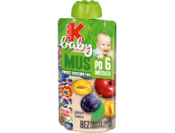 Obuolių ir slyvų tyrelė su vitaminu C nuo 6 mėn. , Kubuš baby, 120g 