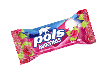 Glaistytas varškės sūrelis su avietėmis POLS, 21,1 % rieb., 45 g
