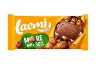Pieninis šokoladas LACMI su neskaldytais lazdynų riešutais, 90 g