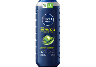 NIVEA Dušo želė vyrams ENERGY, 500 ml