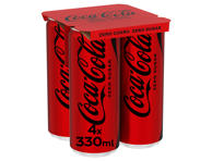 Gaivusis gėrimas COCA-COLA Zero 4x330 ml