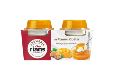 Desertas su mangų ir pasiflorų užpilu PANNA COTTA RIANS, 240 g