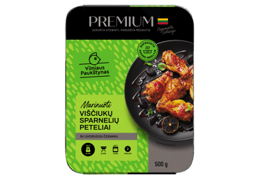Viščiukų sparnelių peteliai su juodaisiais česnakais PREMIUM, 500 g